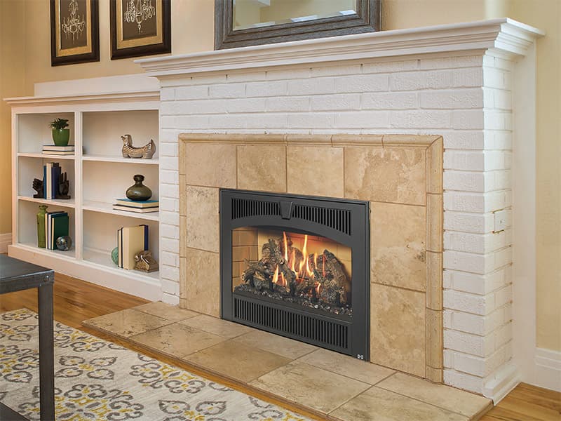 FPX 564 TV 35K Deluxe - Legacy surround, oak logs