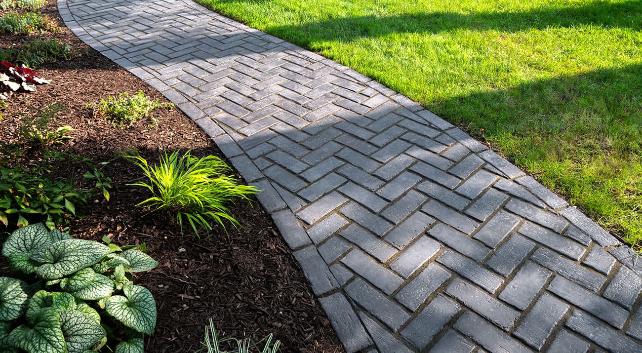 Town Hall walkway basalt