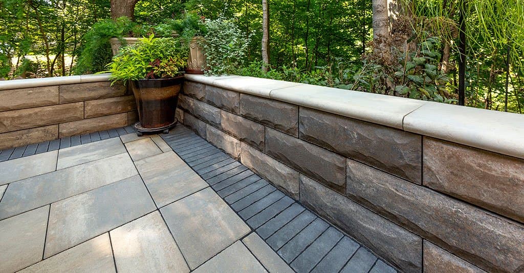 Modern retaining wall installation