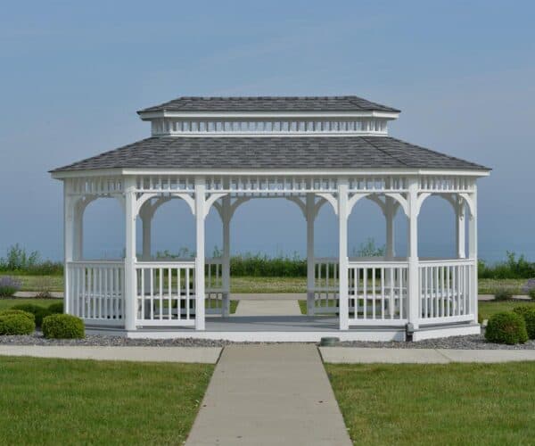 Vinyl oblong gazebo